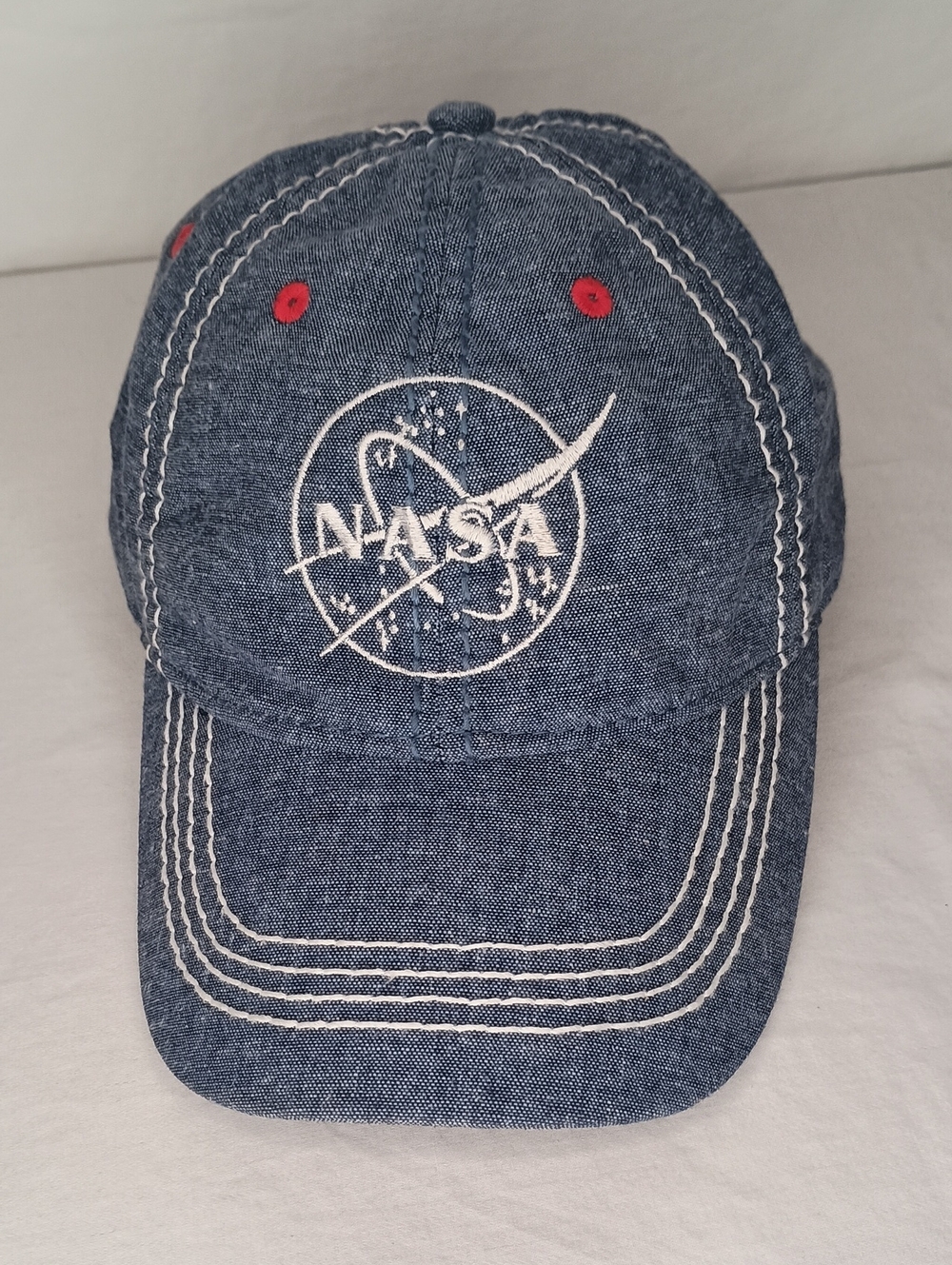 NASA 100% COTTON Denim Snapback Baseball Cap  USA